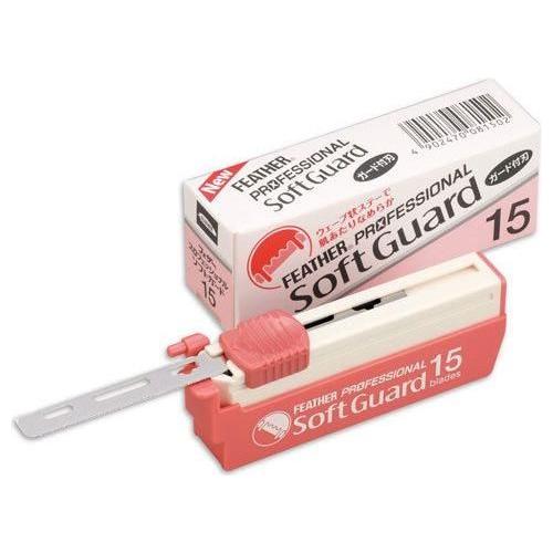 Feather Razor spare blades Psf-15 with soft guard, 15 pieces for shaving and grooming by Pasteur Pharmacy