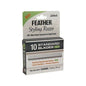 Feather Standard R-type replacement blades for shaving and grooming, 10-pack, durable stainless steel blades by Pasteur Pharmacy.
