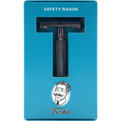 Pasteur Pharmacy Furbo Safety Razor for shaving and grooming, with a sleek handle and stainless steel blade guard.