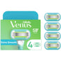 Gillette Venus Extra Smooth women's razor blade refills for shaving and grooming, featuring multiple cartridge cartridges.