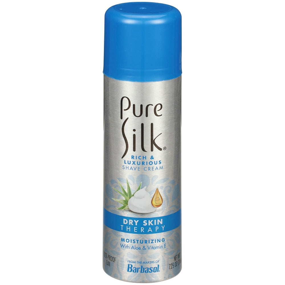 Pure Silk Spa Therapy Shave Cream for dry skin, Pasteur Pharmacy, 7.25 fl oz, moisturizing shaving product in a tube
