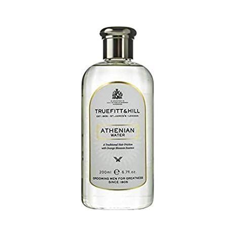 Truefitt & Hill Athenian Water grooming product, 6.7 oz, featuring elegant bottle and classic design for shave and skincare.