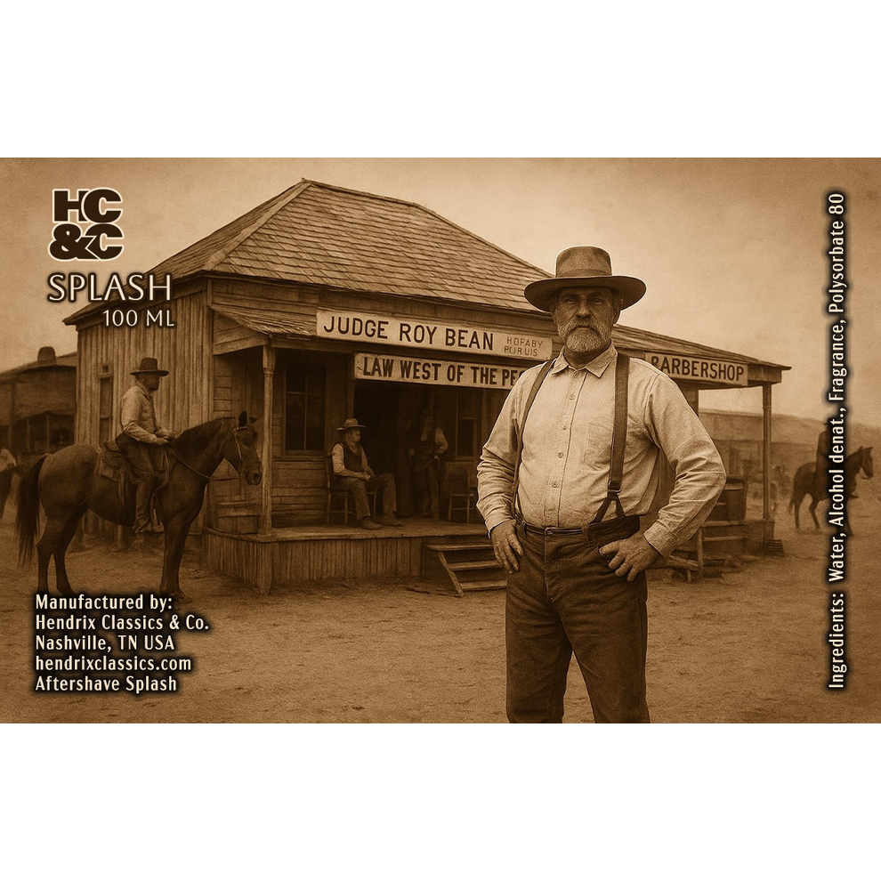 Pasteur Pharmacy HC&C Judge Roy Bean Barbershop Shaving Collection with 4 oz shave soap in a classic shaving kit.