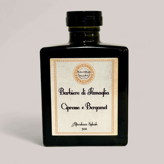 Ariana & Evans Barbiere di Famiglia shaving kit with soap, brush, and accessories featuring Cipresso and Bergamot scent.