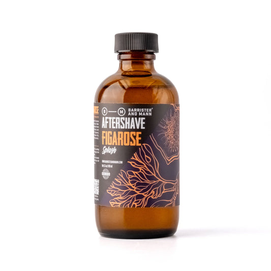 Barrister & Mann Figarose premium shaving kit with 4 oz shaving soap, featuring a luxurious, floral-scented shaving collection.