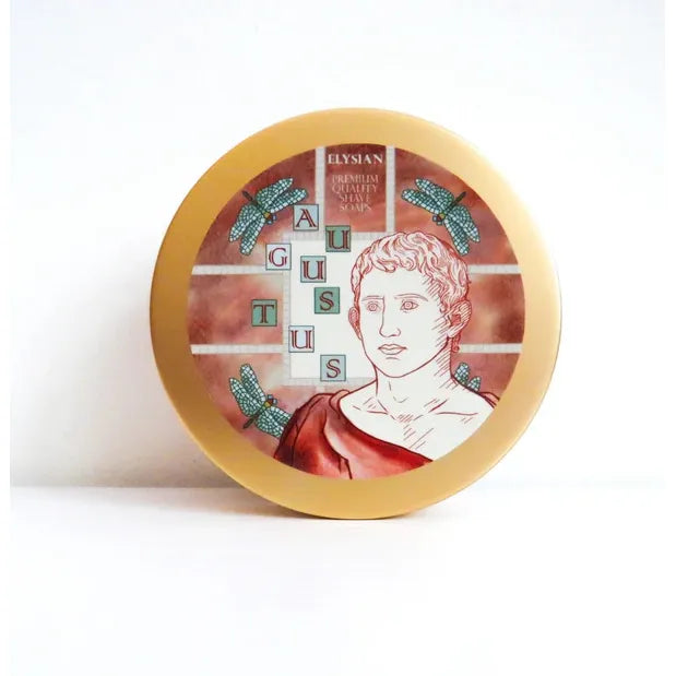 Elysian Augustus Shaving Collection by Pasteur Pharmacy, shaving kit with soap in Cashmere base and grooming accessories.