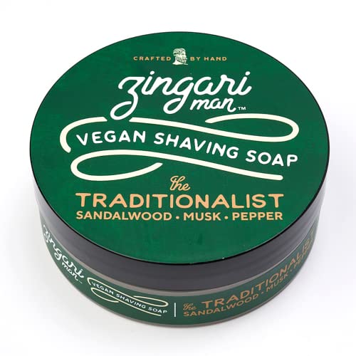 Pasteur Pharmacy Zingari Man The Traditionalist Shaving Collection kit with vegan shaving soap in a 5 oz container.
