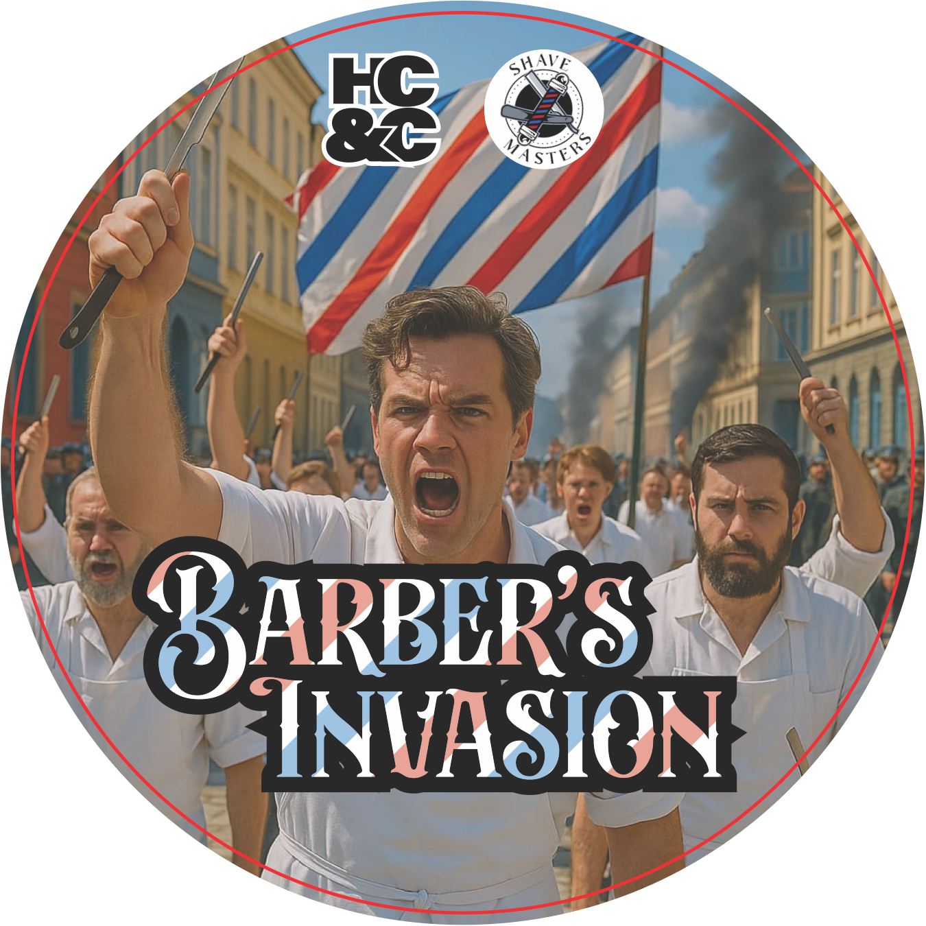 Pasteur Pharmacy HC&C Barber's Invasion Collection shaving kit with 4 oz shaving soap and grooming accessories.