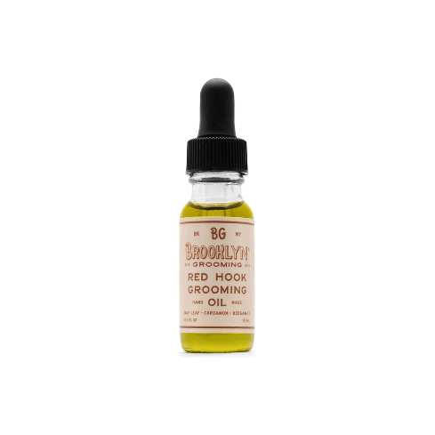 Brooklyn Grooming Classic Shaving Oil by Pasteur Pharmacy in Red Hook, 1oz, showing the bottle with product label and packaging details.