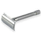 Merkur 25C long handle open comb double edge safety razor for precise shaving, featuring a sturdy metal design.