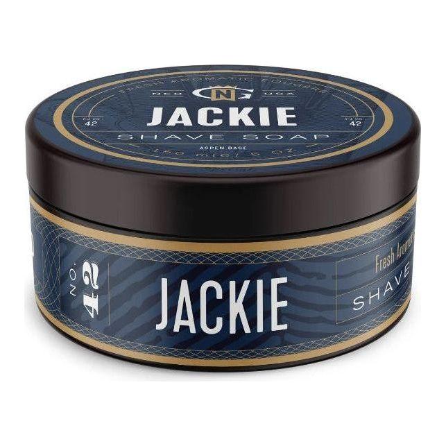 Gentleman's Nod Jackie No. 42 shaving set with Aspen base shaving soap, featuring a 5 oz soap in a classic shaving collection.