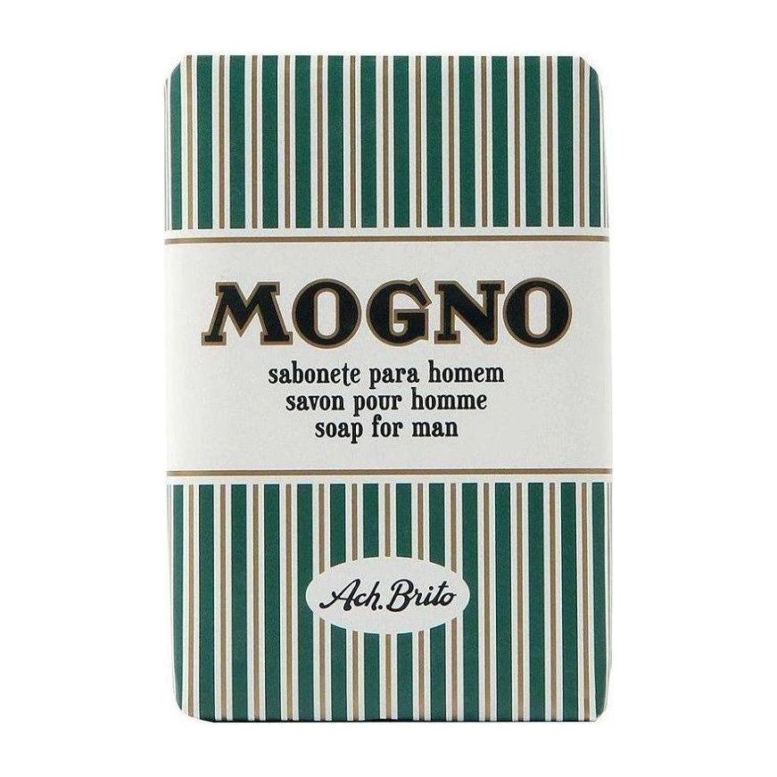 Pasteur Pharmacy Ach. Brito Mogno Collection shaving set with a 160g bar soap and grooming accessories.