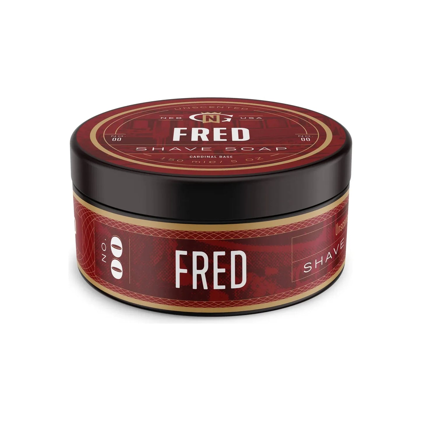 Gentleman's Nod Nro. 00 Fred shaving set with shaving soap and accessories from Pasteur Pharmacy, shown on a card display.