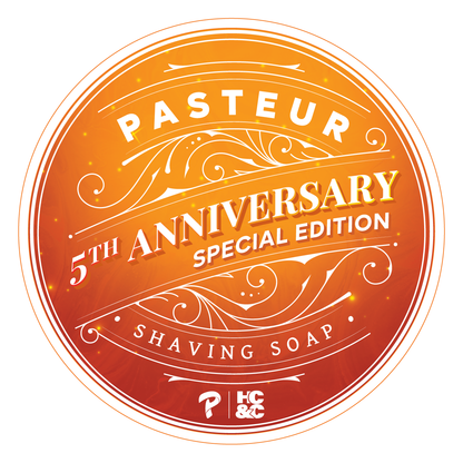 Pasteur Pharmacy HC&C x Pasteur 5th Anniversary special edition shaving set with soap and grooming accessories.