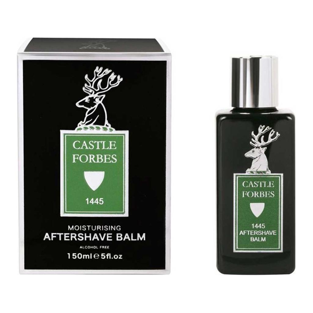 Castle Forbes 1445 Collection shaving set with shaving cream in a 6-8oz jar, featuring elegant grooming products.
