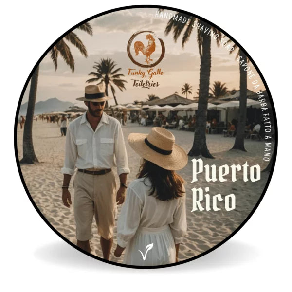 Pasteur Pharmacy Funky Gallo Toiletries Puerto Rico Collection shaving set with 120g shaving soap and accessories.