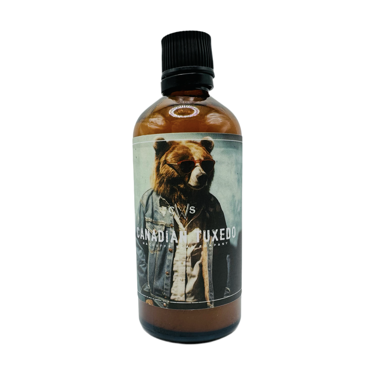 Pasteur Pharmacy Canadian Tuxedo Collection shaving set with 120g Macduffs Soap Co. shaving soap and grooming accessories.