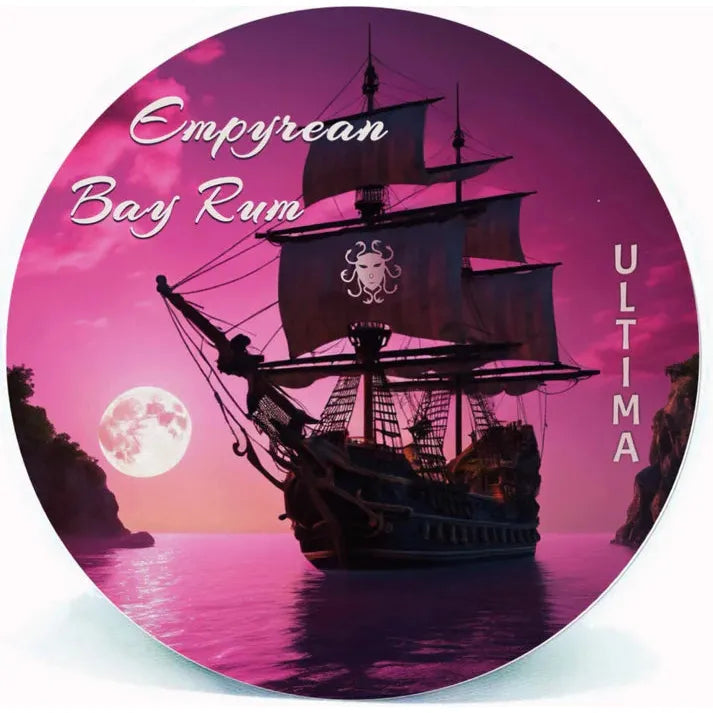 Ariana & Evans Empyrean Bay Rum shaving set with soap, brush, and accessories in a stylish grooming collection.