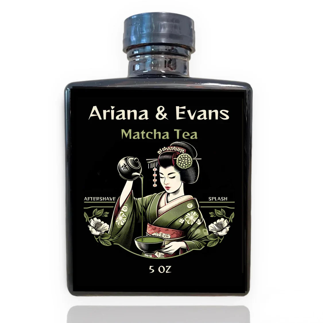 Ariana & Evans Matcha Tea Ultima Shaving Collection with shaving soap, brush, and accessories in a sleek set.