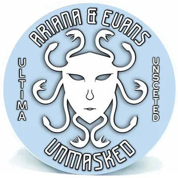 Ariana & Evans Unmasked Shaving Collection includes a 4 oz shaving soap in a sleek container, designed for a smooth shave.