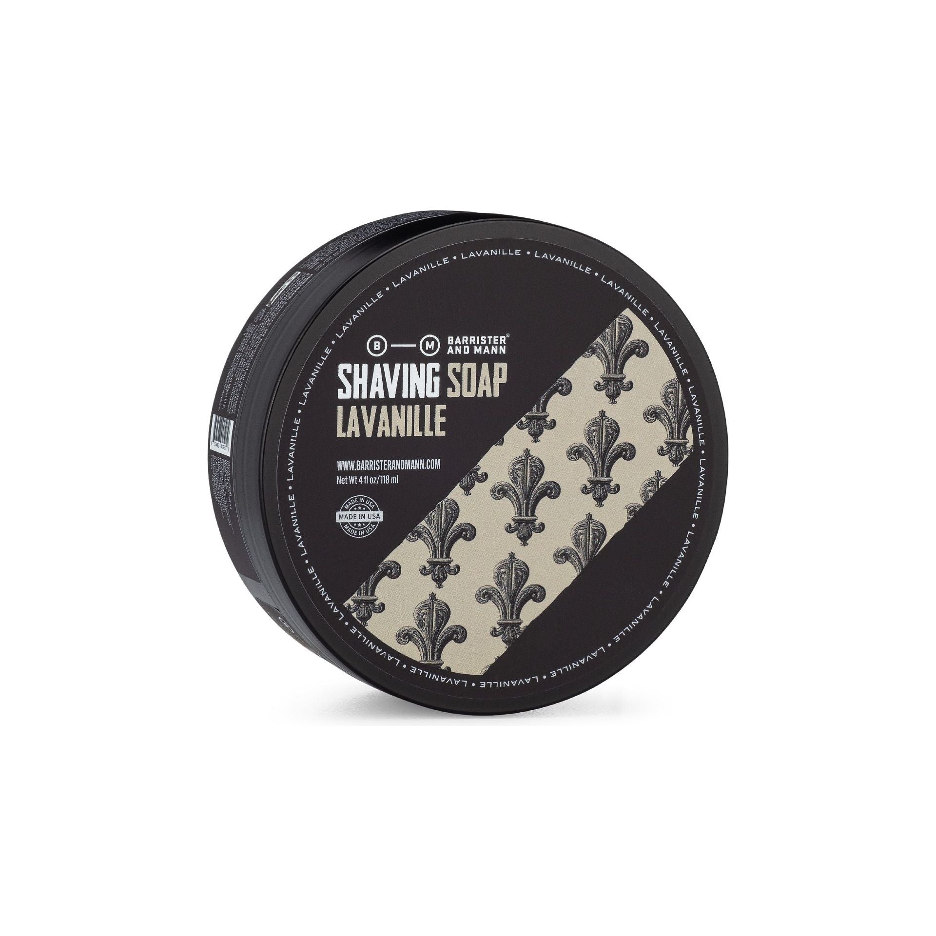 Pasteur Pharmacy Barrister & Mann Lavanille Collection shaving set with soap and accessories, featuring elegant packaging and premium design.