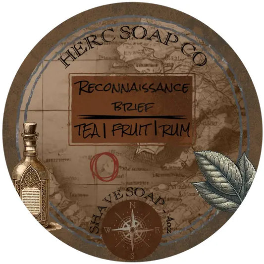 Herc Soap Co. Reconnaissance Brief Shaving Collection with shaving soap, brush, and accessories in a stylish set by Pasteur Pharmacy