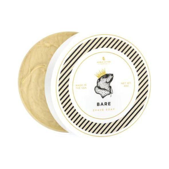 Pasteur Pharmacy Bare Shaving Collection with Noble Otter Soap Co. shaving soap, featuring a 4 oz shaving set and accessories.