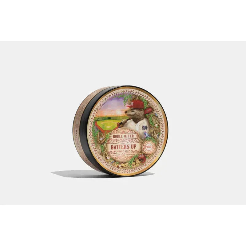 Pasteur Pharmacy Batters Up Shaving Collection with Noble Otter Soap Co. shaving soap, brush, and accessories in a stylish set.