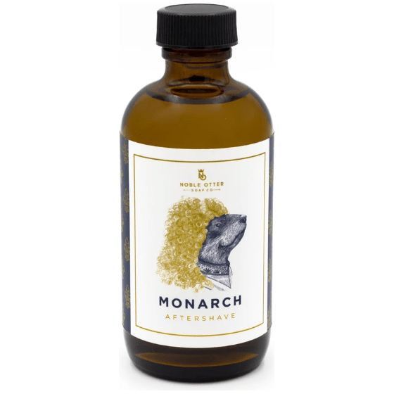 Pasteur Pharmacy Monarch Shaving Collection by Noble Otter Soap Co. with shaving soap and accessories in the set.