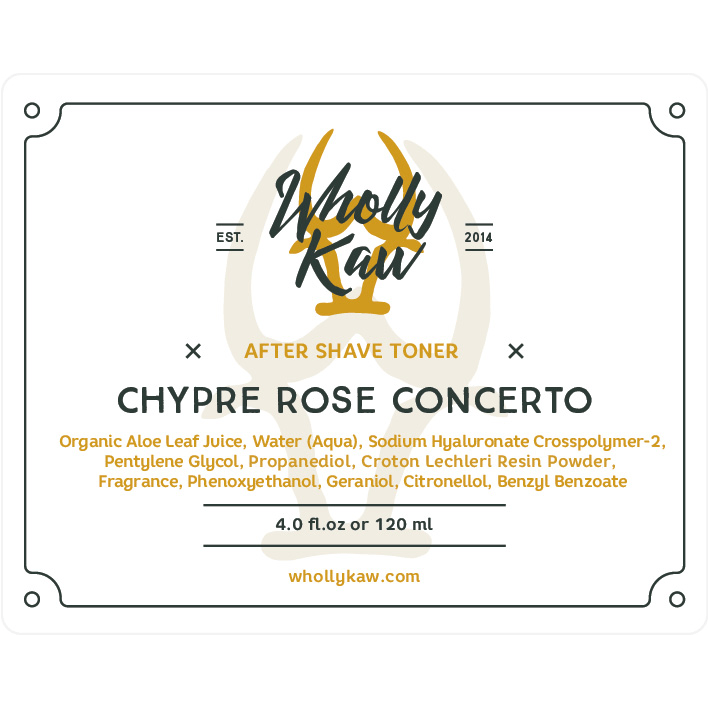 Wholly Kaw Chypre Rose Concerto Shaving Set with 4 oz tallow shaving soap, includes shaving accessories, by Pasteur Pharmacy