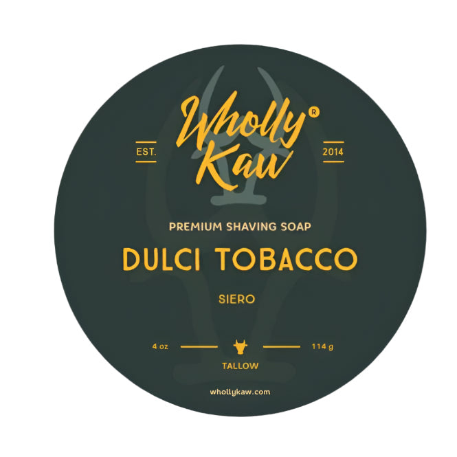 Pasteur Pharmacy Wholly Kaw Dulci Tabacco shaving set with 4 oz shaving soap and grooming accessories in a collection.