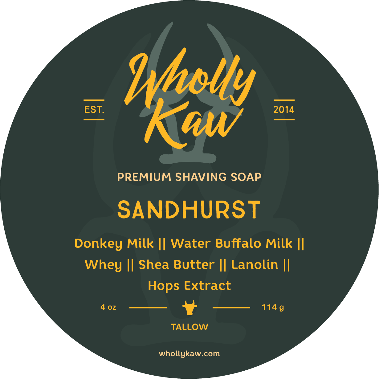 Wholly Kaw Sandhurst Shaving Collection with shaving soap, brush, and accessories in a premium shaving set by Pasteur Pharmacy
