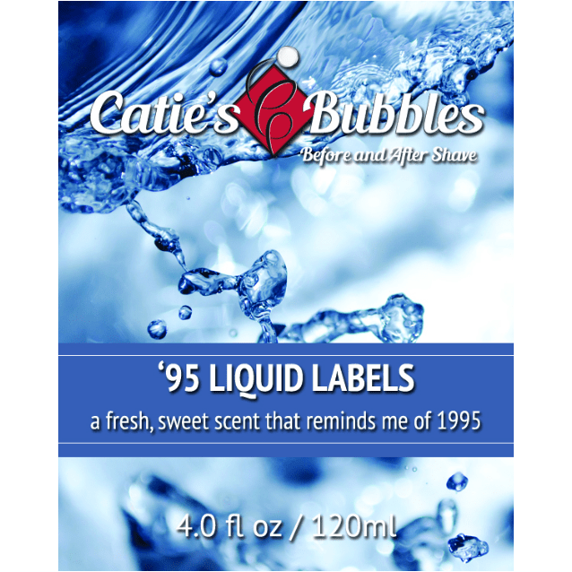Pasteur Pharmacy Catie's Bubbles 95 Liquid Labels shaving set including a 4oz shaving soap with vintage-style liquid label design.