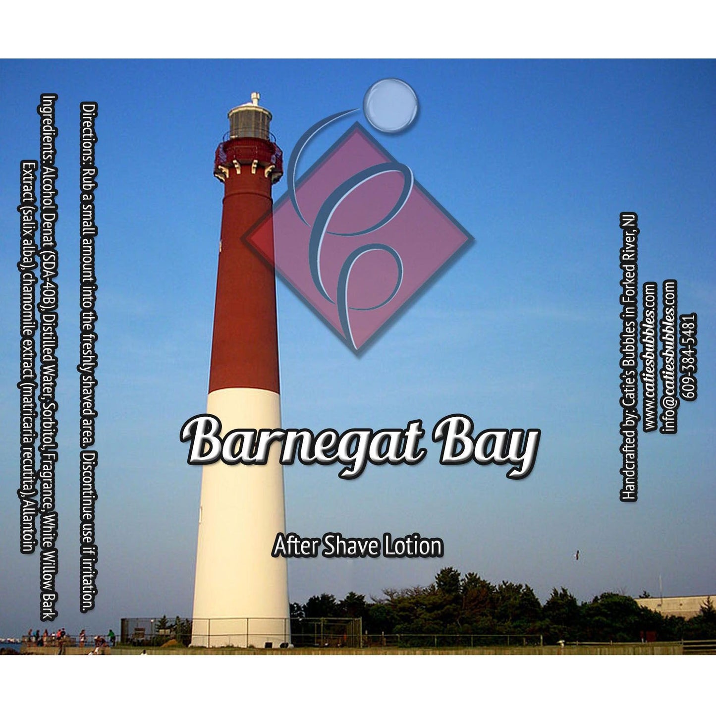 Pasteur Pharmacy Barnegat Bay Shaving Collection with shaving soap in a 4oz container, part of Catie's Bubbles shaving set.