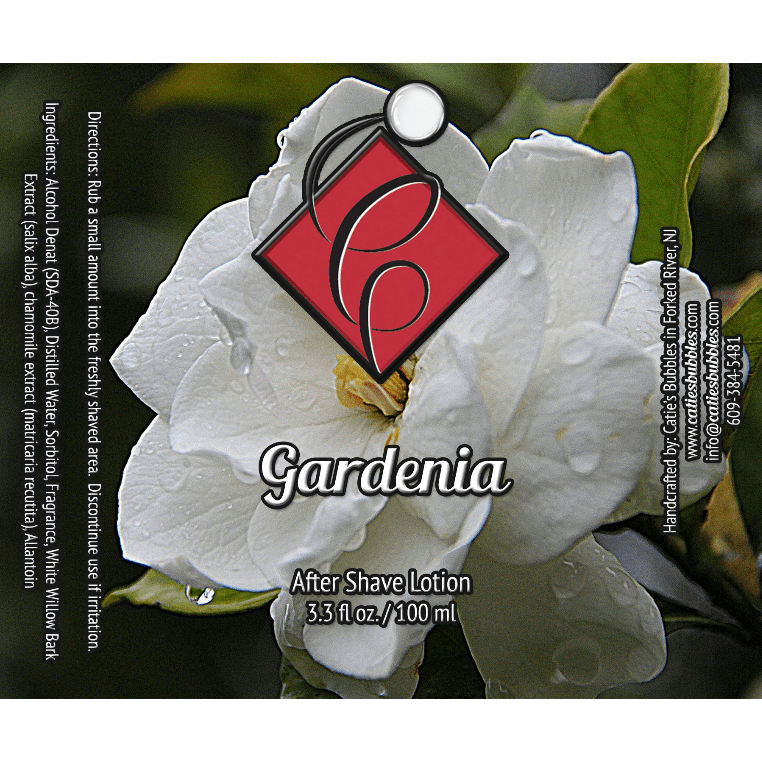 Pasteur Pharmacy Catie's Bubbles Gardenia Shaving Collection with shaving soap in a 4oz container, featuring a floral gardenia scent.