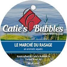 Pasteur Pharmacy shaving set with Catie's Bubbles Le Marche du Rasage shaving soap in a 4oz container, part of the collection.