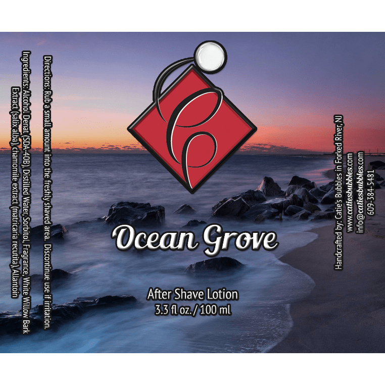 Pasteur Pharmacy Catie's Bubbles Ocean Grove Shaving Collection with 4oz shaving soap set, ideal for a smooth shave.