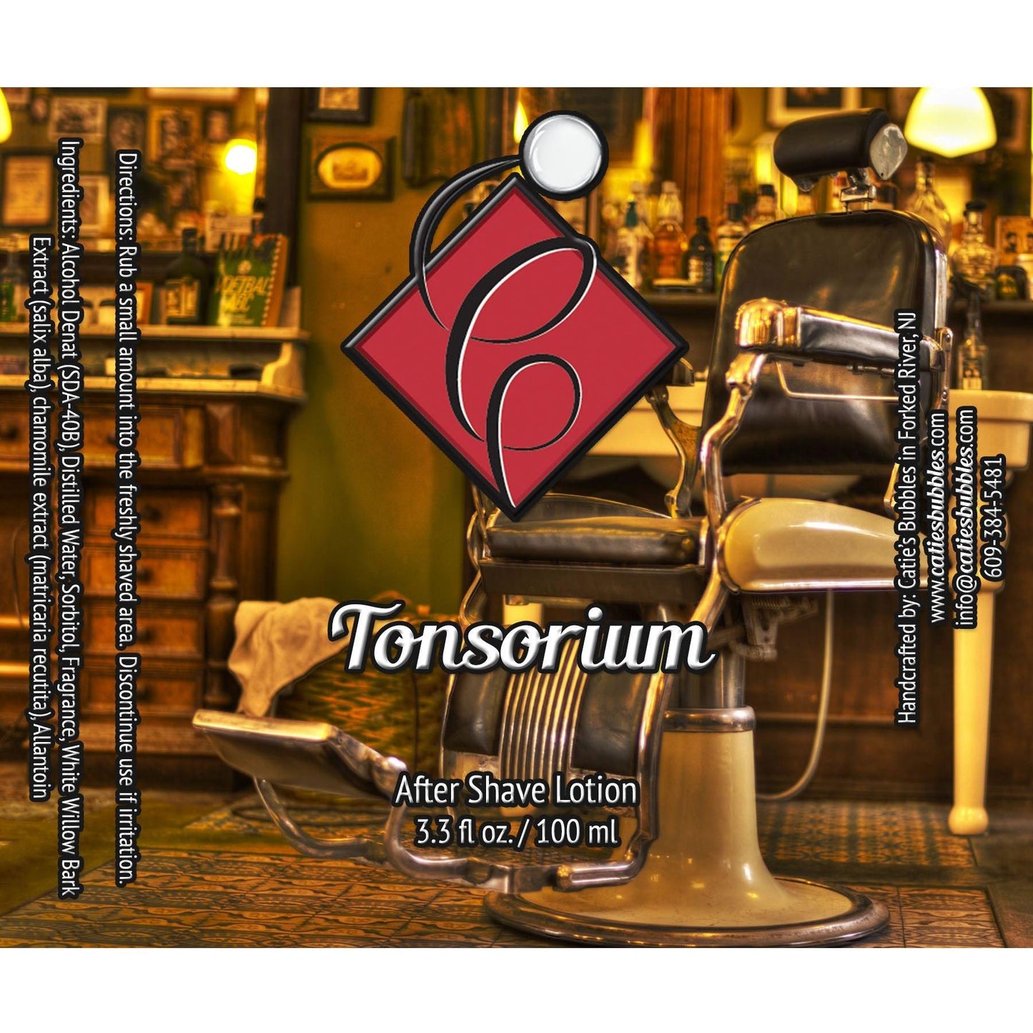Pasteur Pharmacy Catie's Bubbles Tonsorium Shaving Collection with shaving soap in a 4oz tin, ideal for traditional wet shaving.