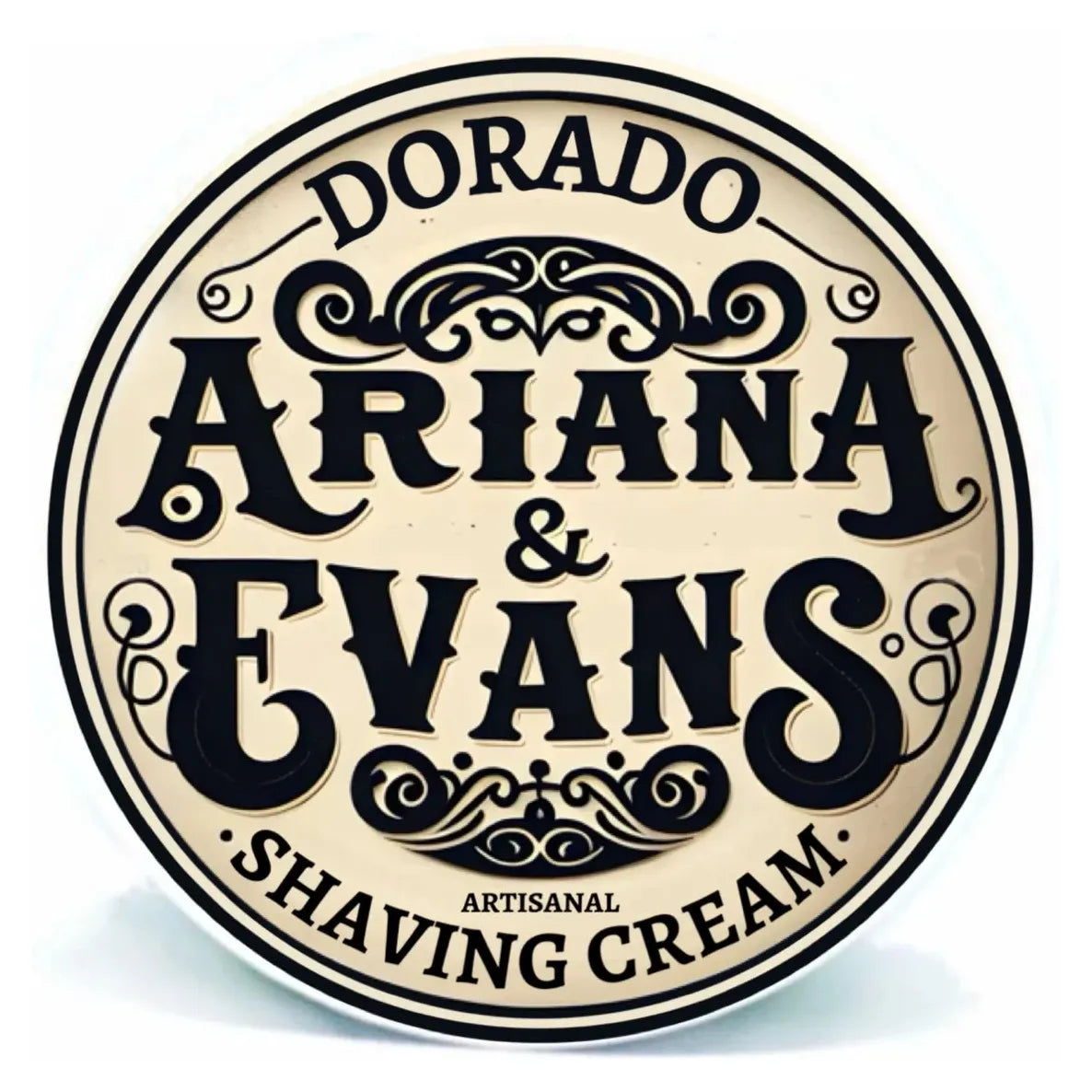 Ariana & Evans Dorado Shaving Collection set with shaving soap and accessories, displayed on a clean surface.