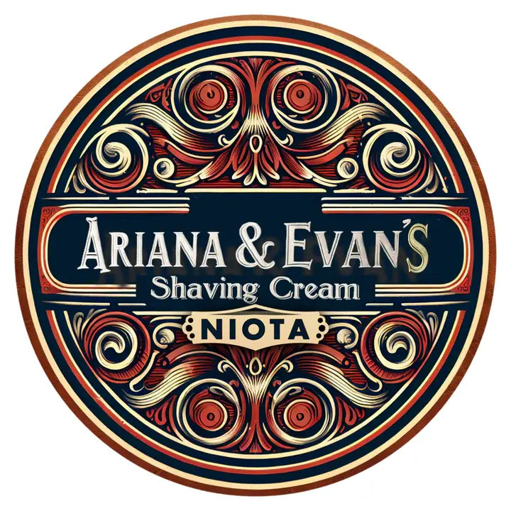 Ariana & Evans Niota shaving set featuring a 5.3 oz shaving soap from Pasteur Pharmacy, displayed with grooming accessories.