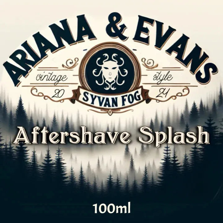Ariana & Evans Sylvan Fog shaving set including shaving soap in a stylish container, perfect for a luxurious grooming experience.
