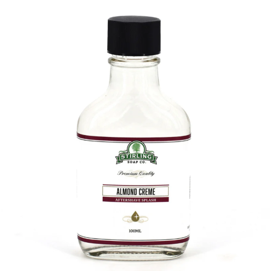 Pasteur Pharmacy Almond Creme Shaving Set including Stirling Soap Co. almond-scented shaving soap in a 5.8 oz jar