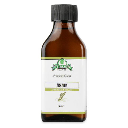 Pasteur Pharmacy Stirling Soap Co. Arkadia shaving set with 5.8 oz shaving soap and grooming accessories.