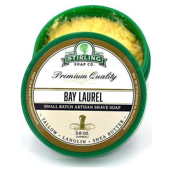 Pasteur Pharmacy Stirling Soap Co. Bay Laurel Shaving Set with shaving soap and accessories in a classic collection.