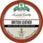 Pasteur Pharmacy British Leather Shaving Collection with Stirling Soap Co. shaving soap, shaving brush, and accessories in a set.
