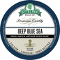Shaving set with Stirling Soap Co. Deep Blue Sea shaving soap, brush, and razor in a premium grooming collection.