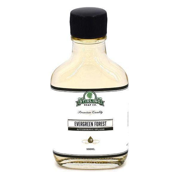 Pasteur Pharmacy Stirling Soap Co. Evergreen Forest shaving set with soap, brush, and accessories in a premium grooming collection.