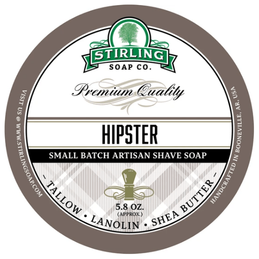 Pasteur Pharmacy Stirling Soap Co. Hipster Shaving Collection with shaving soap and accessories in a sleek set.