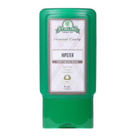 Pasteur Pharmacy Stirling Soap Co. Hipster Shaving Collection with shaving soap in a container and grooming accessories.