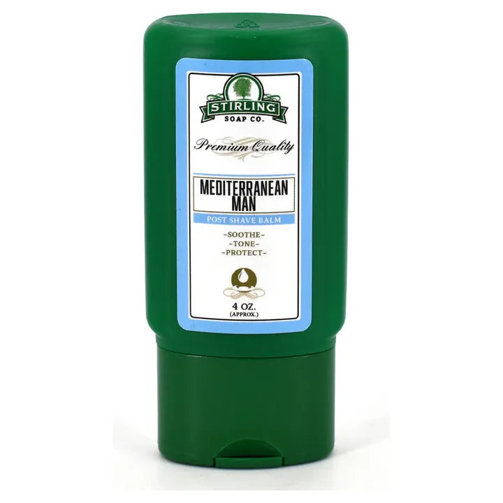 Pasteur Pharmacy Stirling Soap Co. Mediterranean Shaving Collection with shaving soap and accessories in a sleek set.